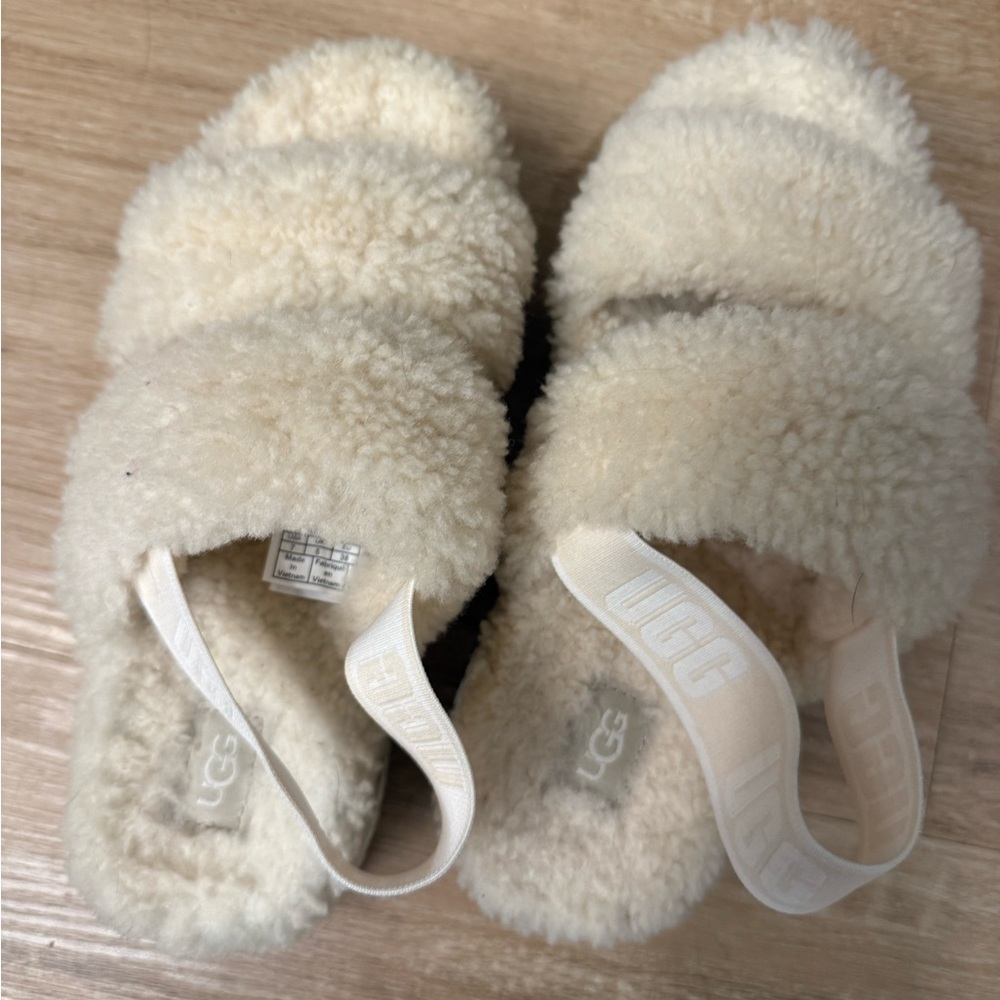 UGG Oh Fluffita Fully Cream Platform Shoes